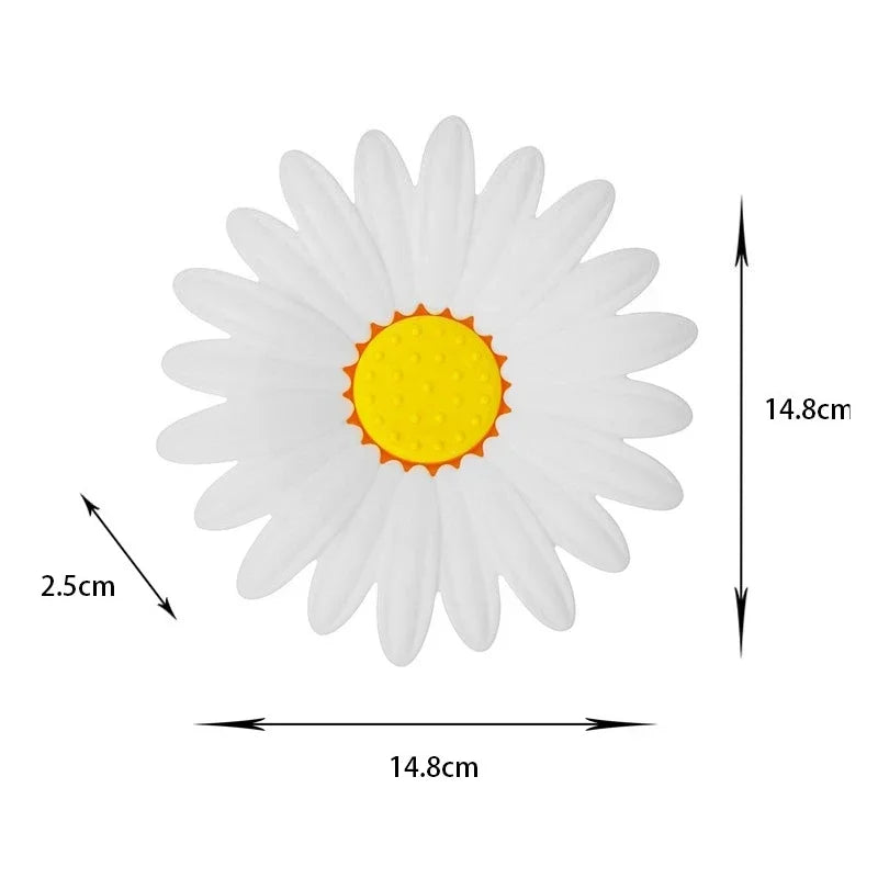 Porte-Savon Design Fleur Marguerite En Silicone Antidérapant
