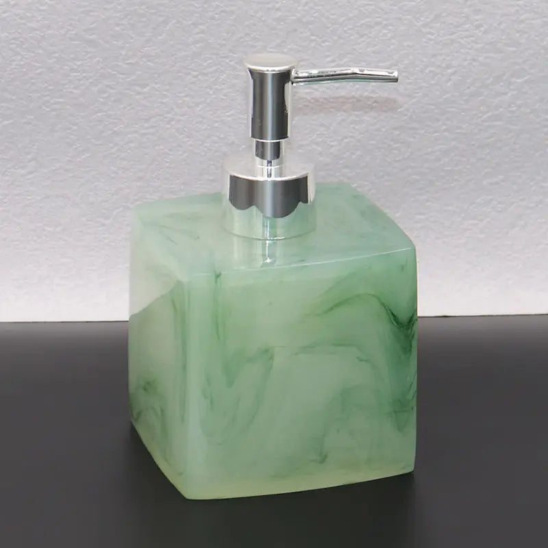 Distributeur De Savon Carré Effet Marbre - Design Élégant