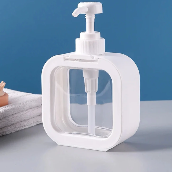 Distributeur De Savon Mural Transparent Avec Cadre Coloré