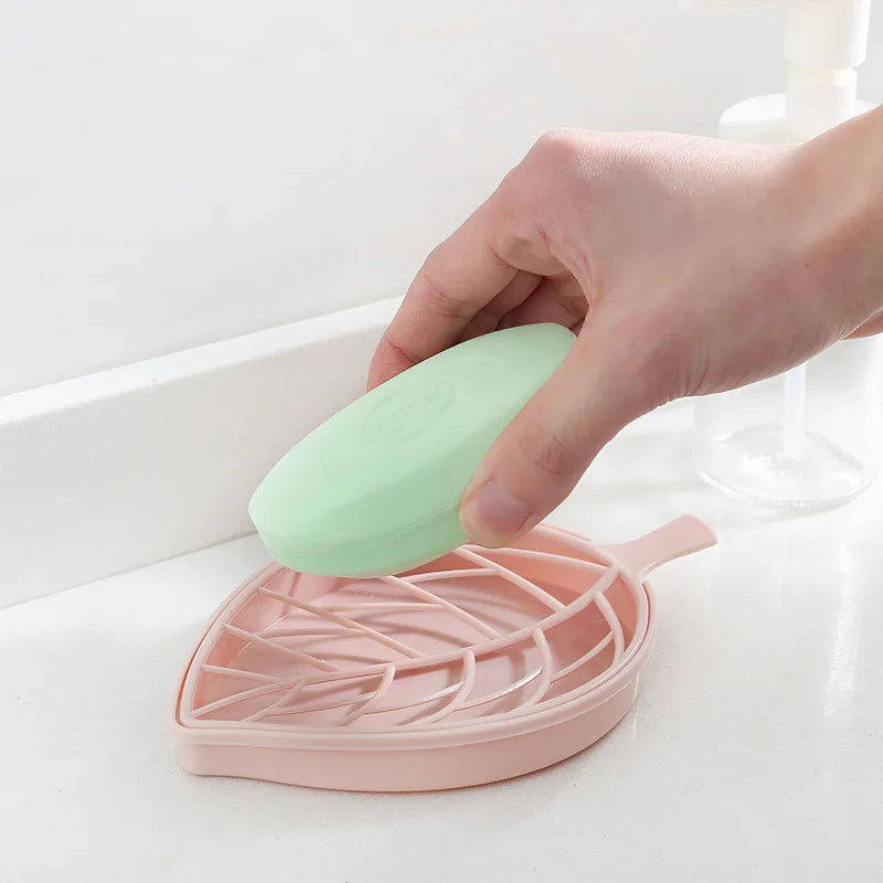 Porte-Savon En Forme De Feuille Avec Égouttoir