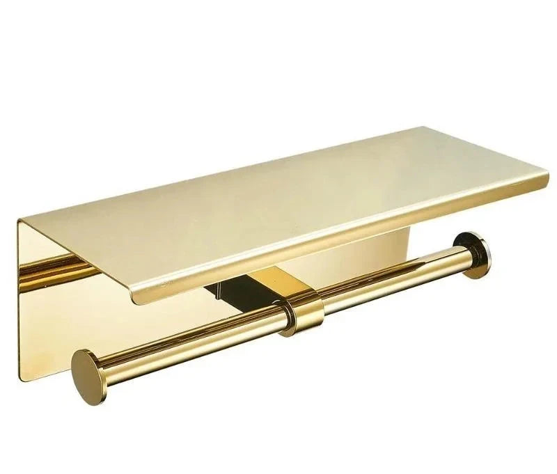 Porte Papier Toilette Double Avec Étagère Design