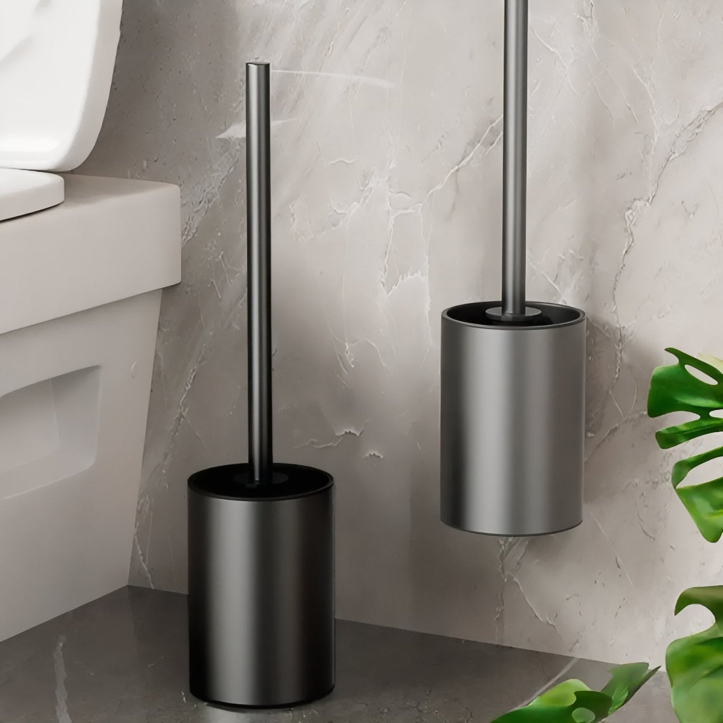 Brosse De Toilette Mural En Acier Inoxydable Carrée Ou Rond