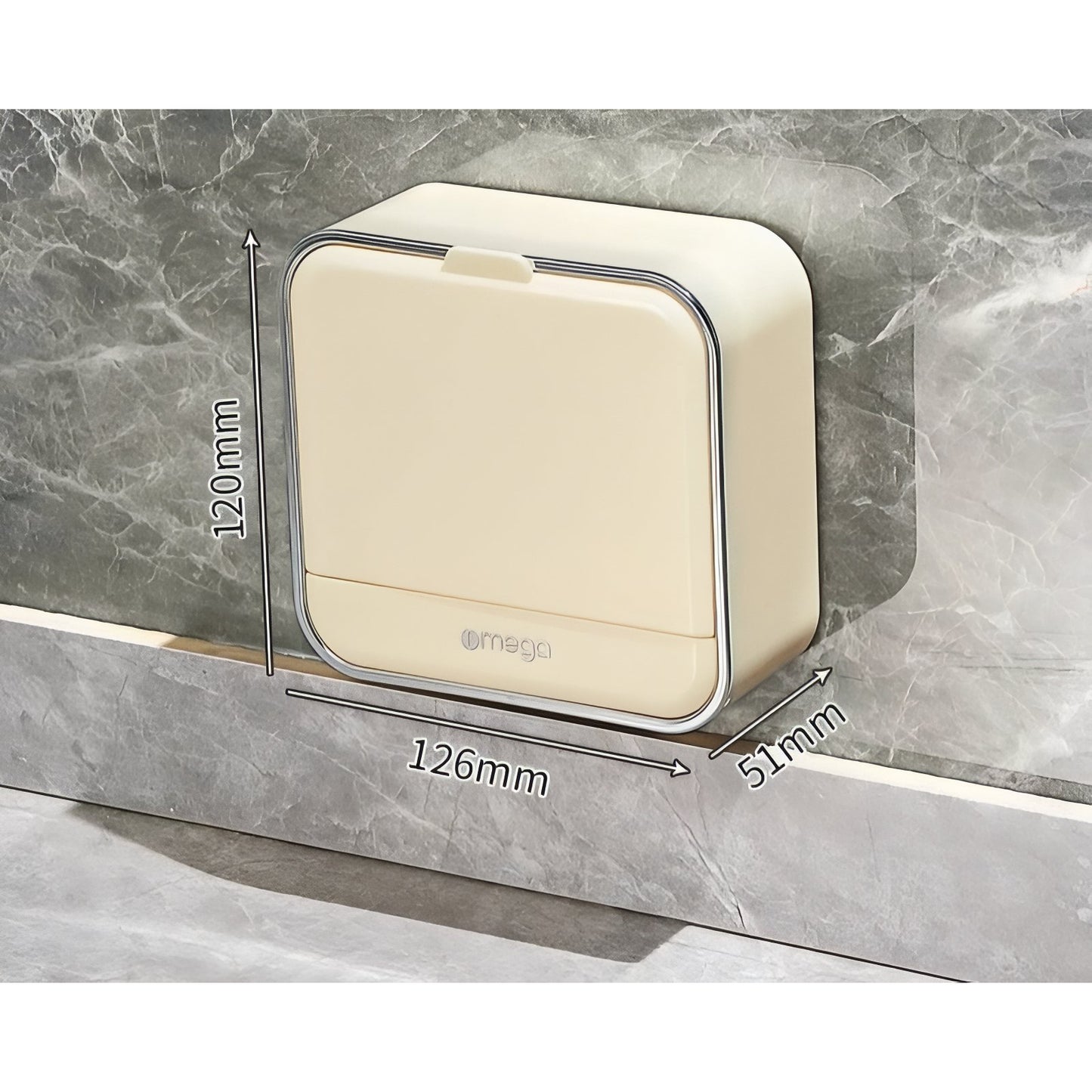Boîte Porte-Savon Murale Avec Design Glacier Transparent