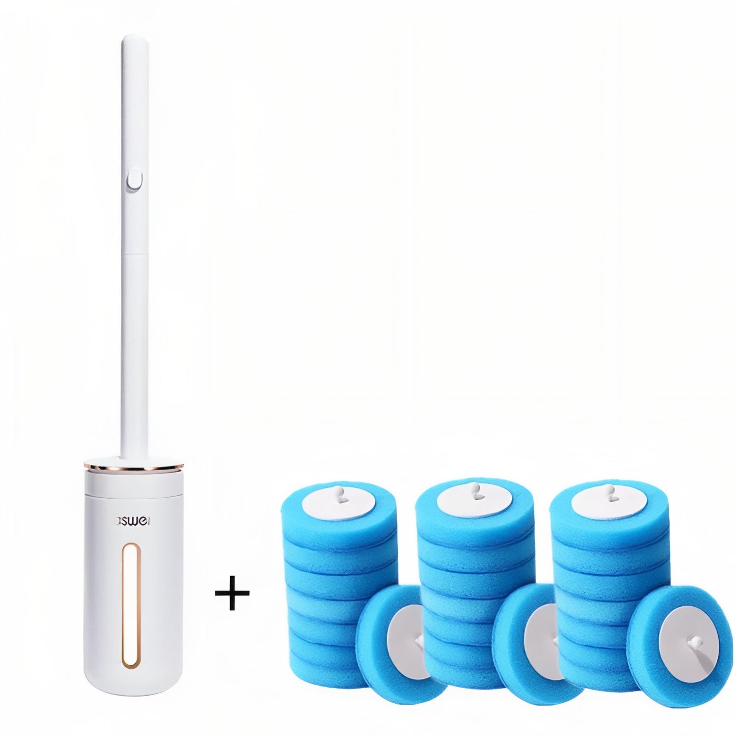Brosse De Toilette Murale Avec Éponge Jetable Multicolore
