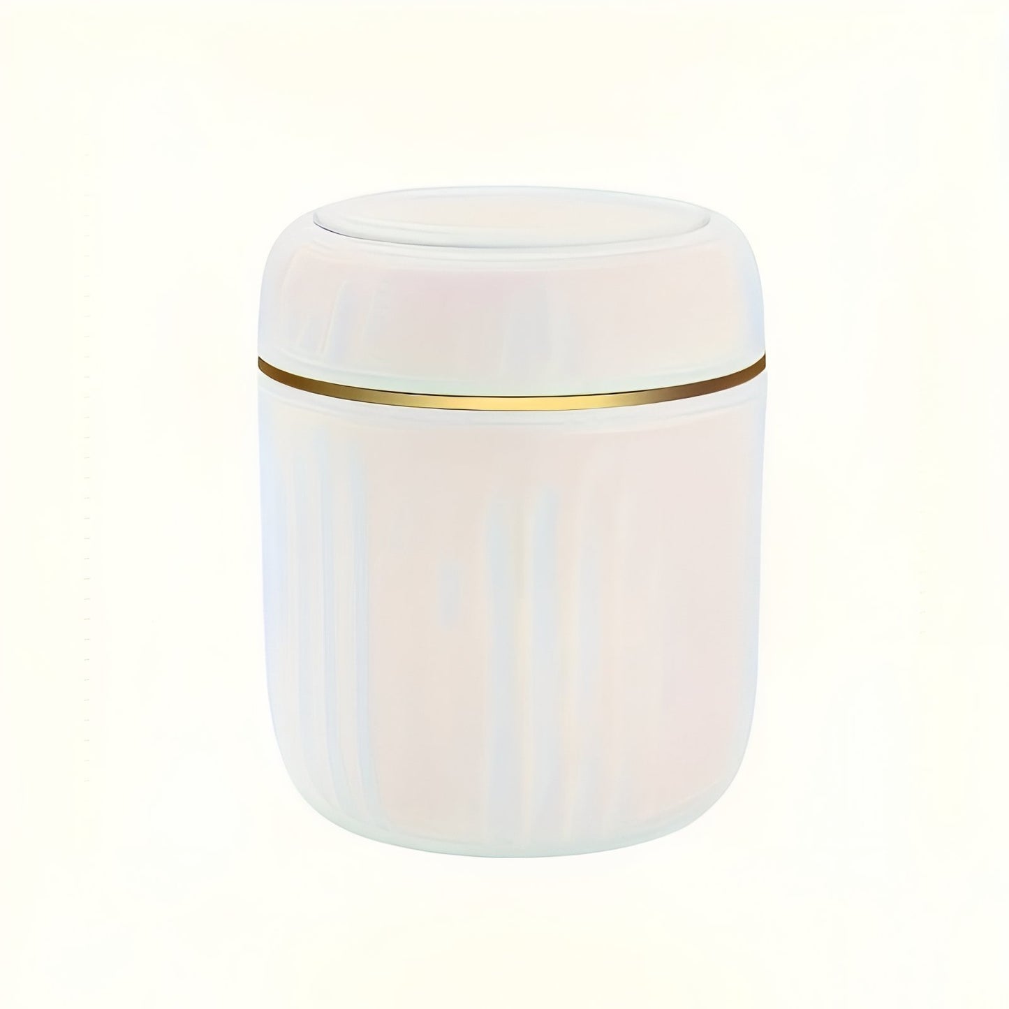 Poubelle Compacte Avec Couvercle En Relief Minimaliste