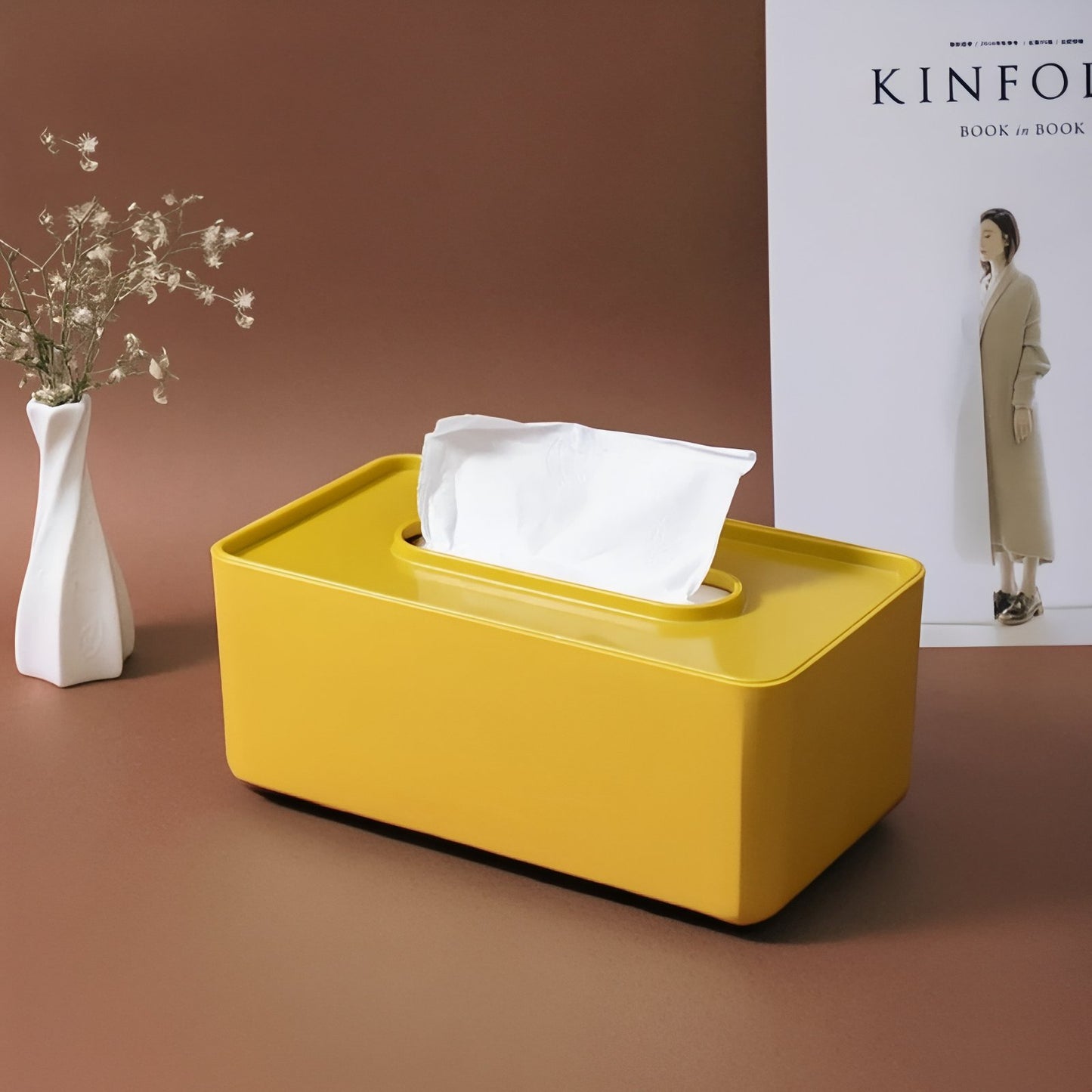 Boîte À Mouchoirs Rectangulaire En Plastique Multicolore