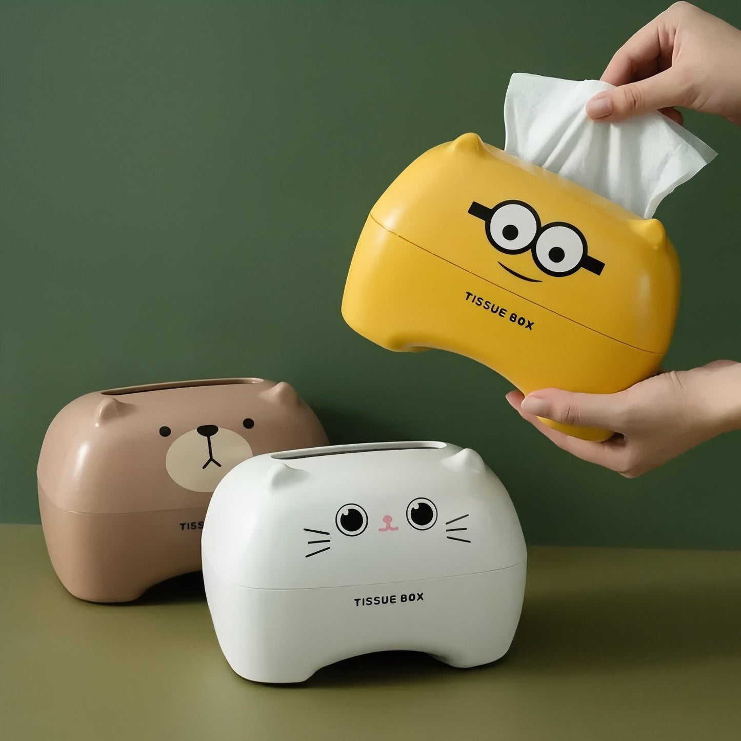 Boîte À Mouchoirs Animaux Avec Design Doux Et Mignon
