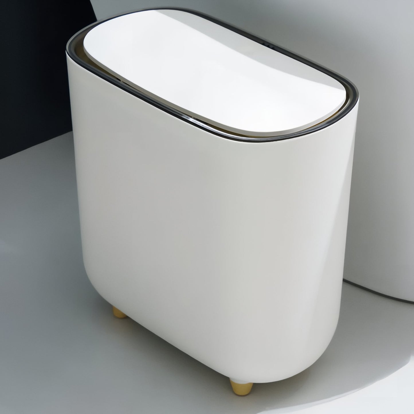 Poubelle Moderne En Plastique Avec Pieds Antidérapants Pour Toilette