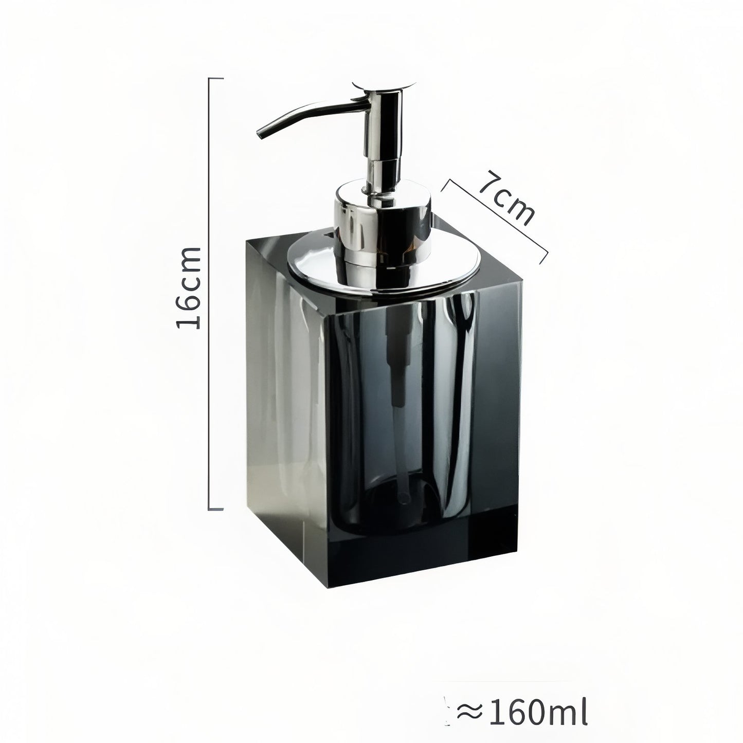 Accessoires De Salle De Bain Luxe En Cristal Noir Et Reflets Brillants