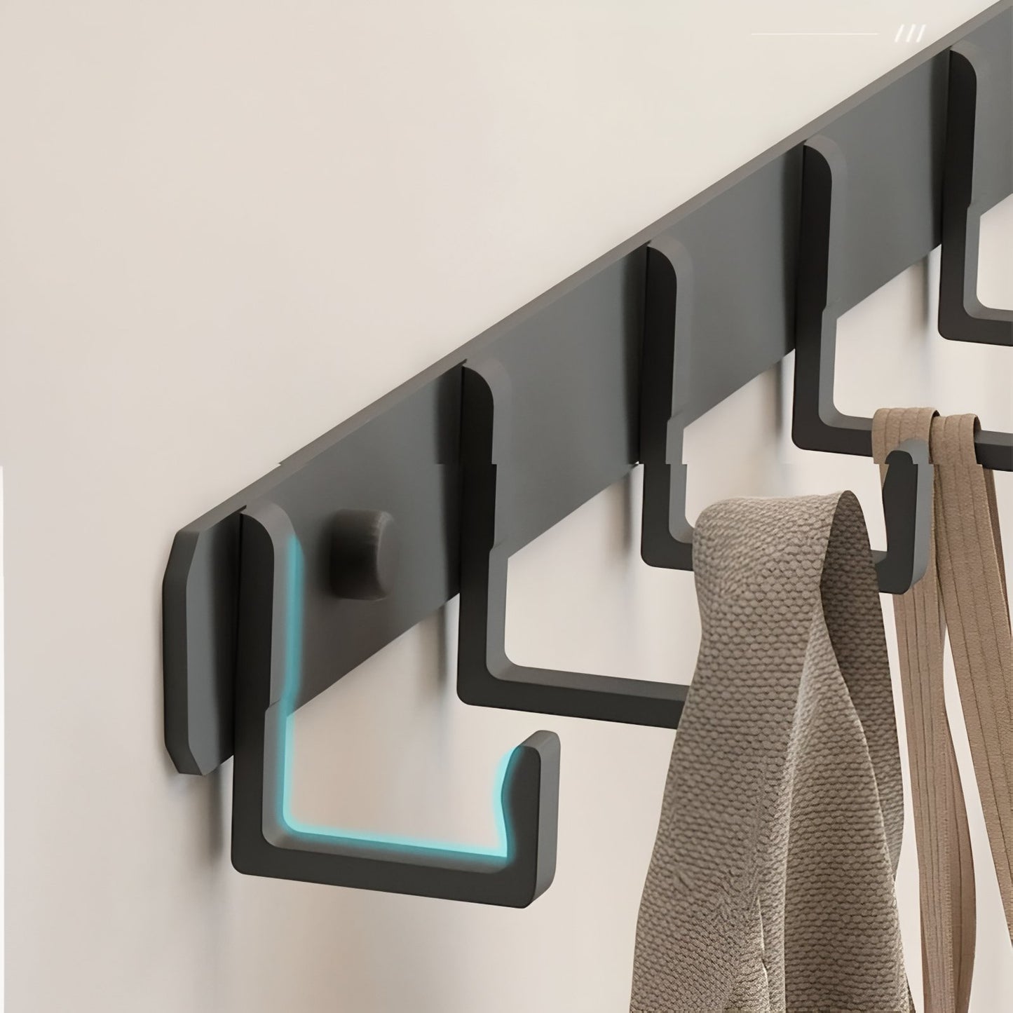 Porte-Manteau Mural Minimaliste Avec de 3 à 6 Crochets