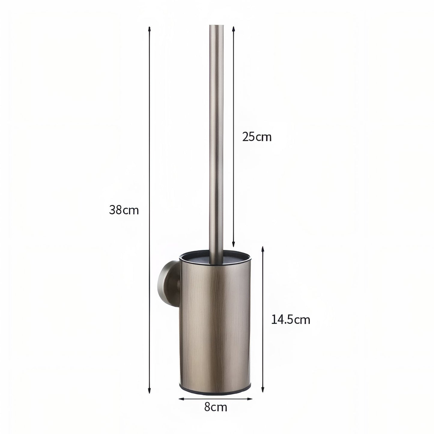 Brosse De Toilette Mural En Acier Inoxydable
