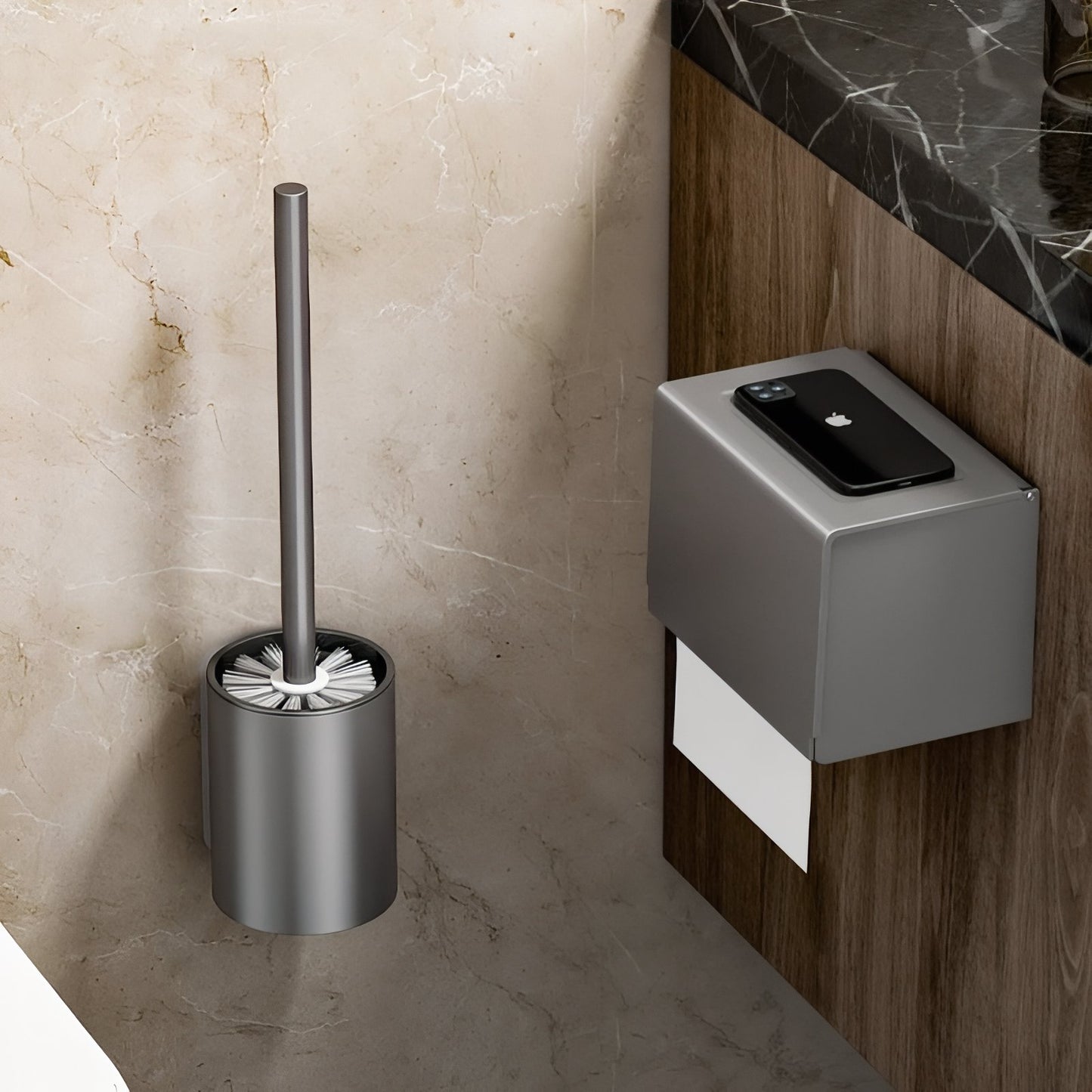 Brosse De Toilette Mural En Acier Inoxydable Design