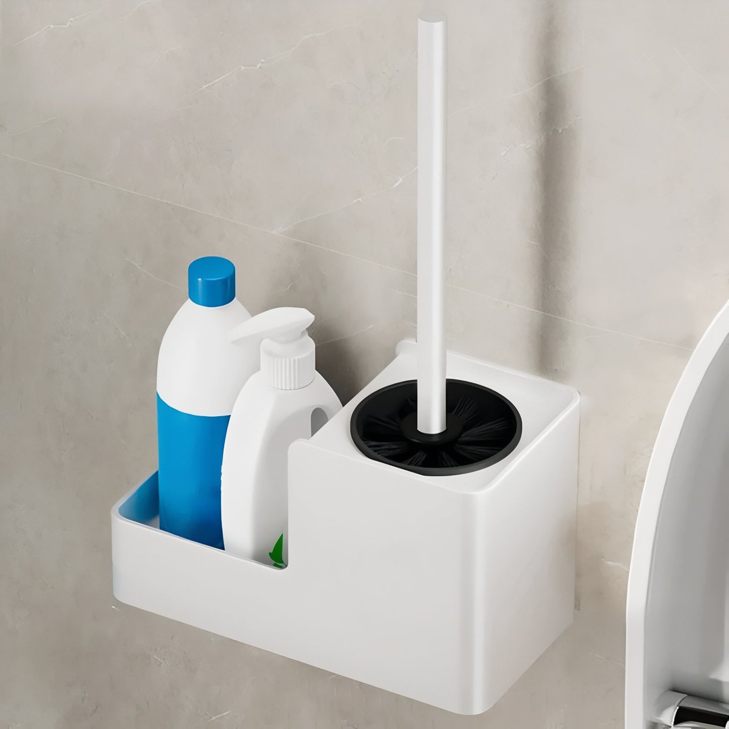 Brosse De Toilette Murale En Acier Inoxydable Avec Aération