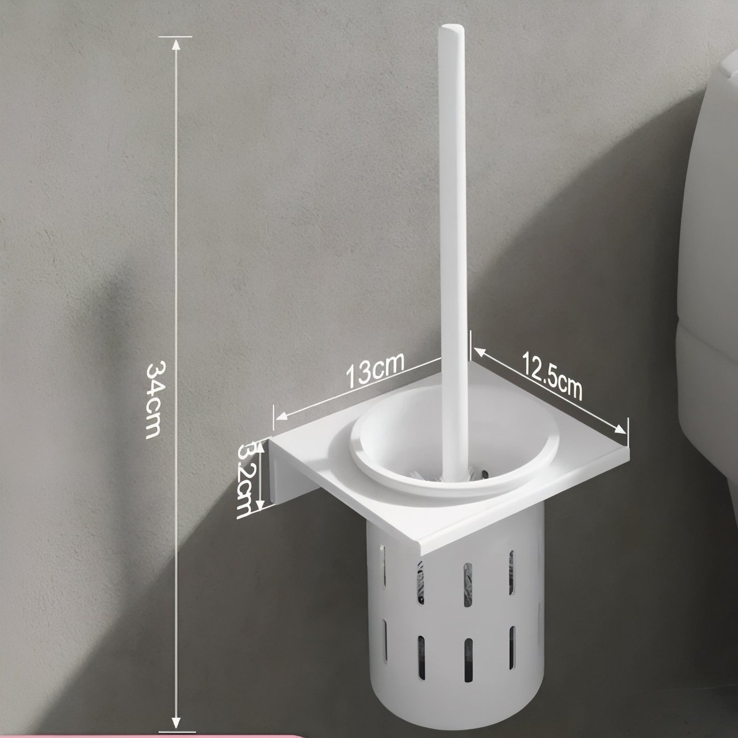 Brosse De Toilette Murale En Acier Inoxydable Chic