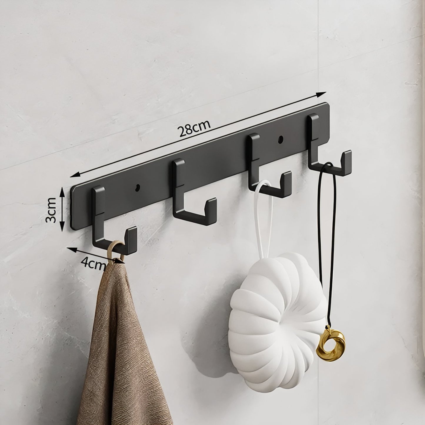 Porte-Manteau Mural Minimaliste Avec de 3 à 6 Crochets