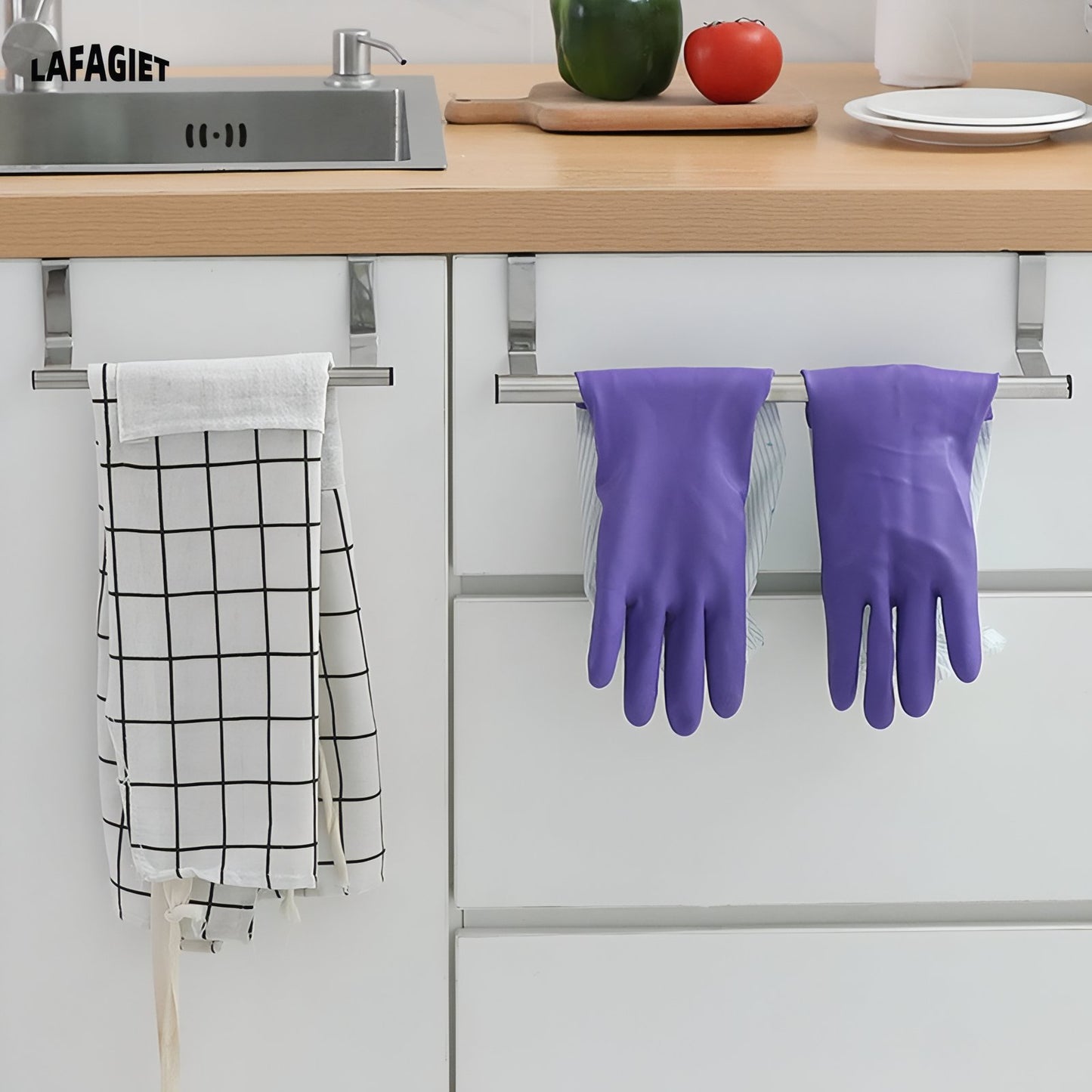 Porte-Serviette réglable en acier inoxydable