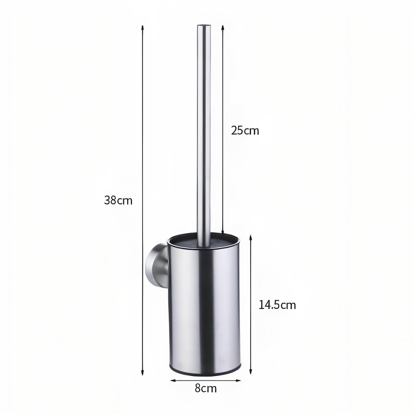 Brosse De Toilette Mural En Acier Inoxydable