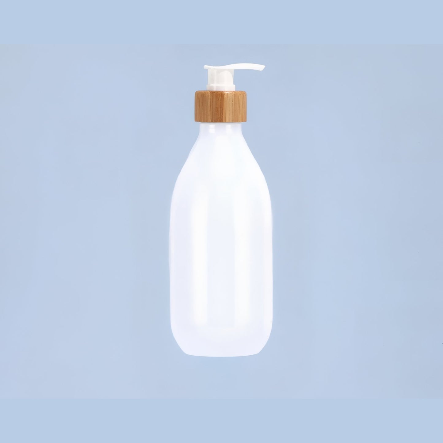 Distributeur de Shampooing et Gel Douche avec Pompe en Bambou