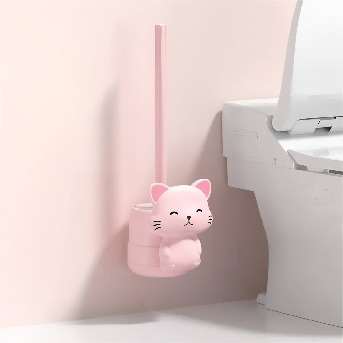 Brosse De Toilette Chat en Plastique