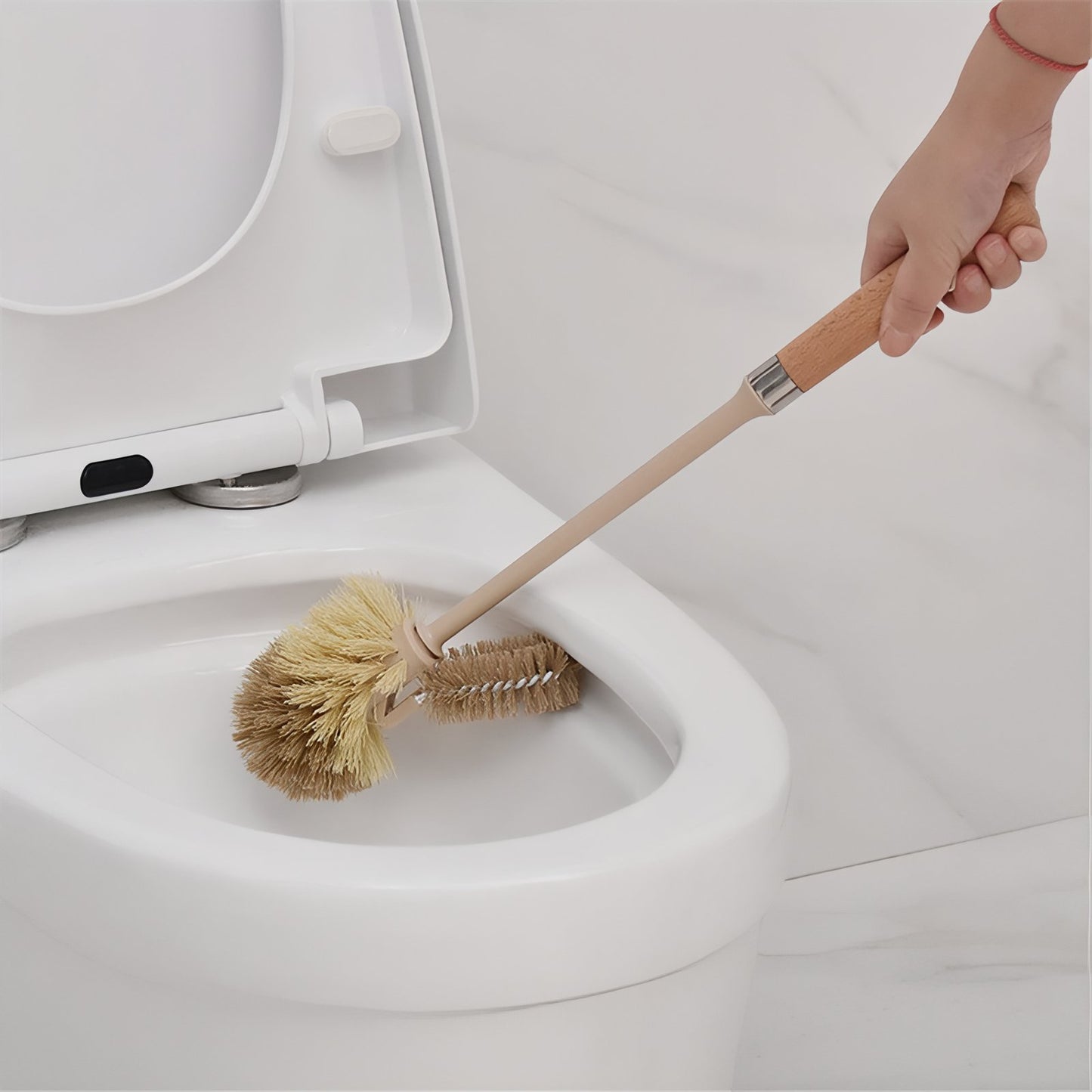 Brosse De Toilette En Bois Avec Fibres Naturelles Écologiques