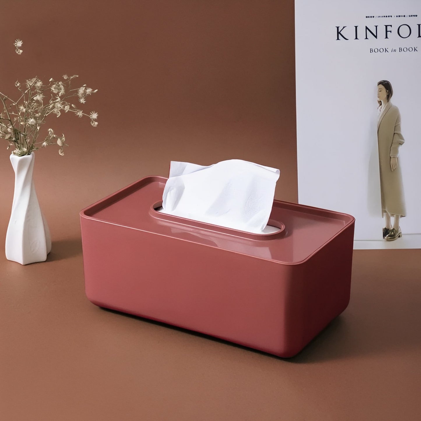 Boîte À Mouchoirs Rectangulaire En Plastique Multicolore