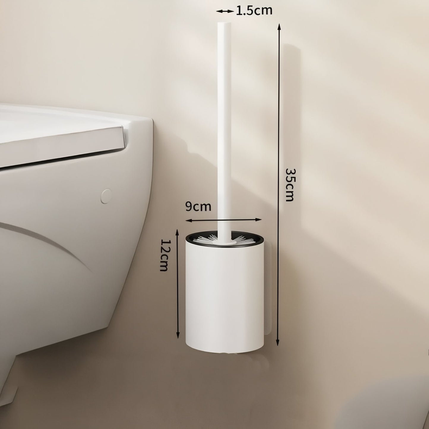Brosse De Toilette Mural En Acier Inoxydable Carrée Ou Rond