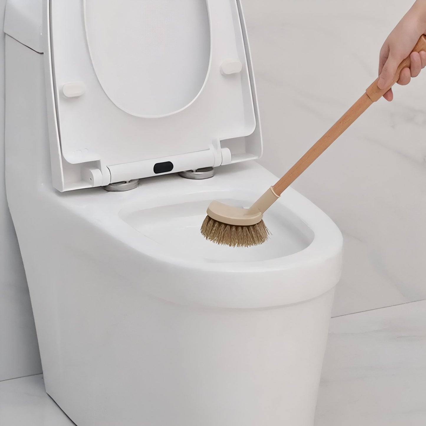 Brosse De Toilette En Bois Avec Fibres Naturelles Écologiques