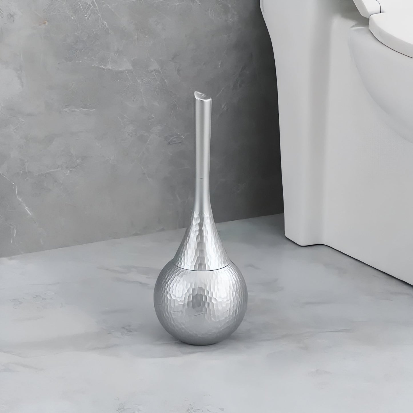 Brosse De Toilette Originale Avec Poignée Design Et Finition Métallique