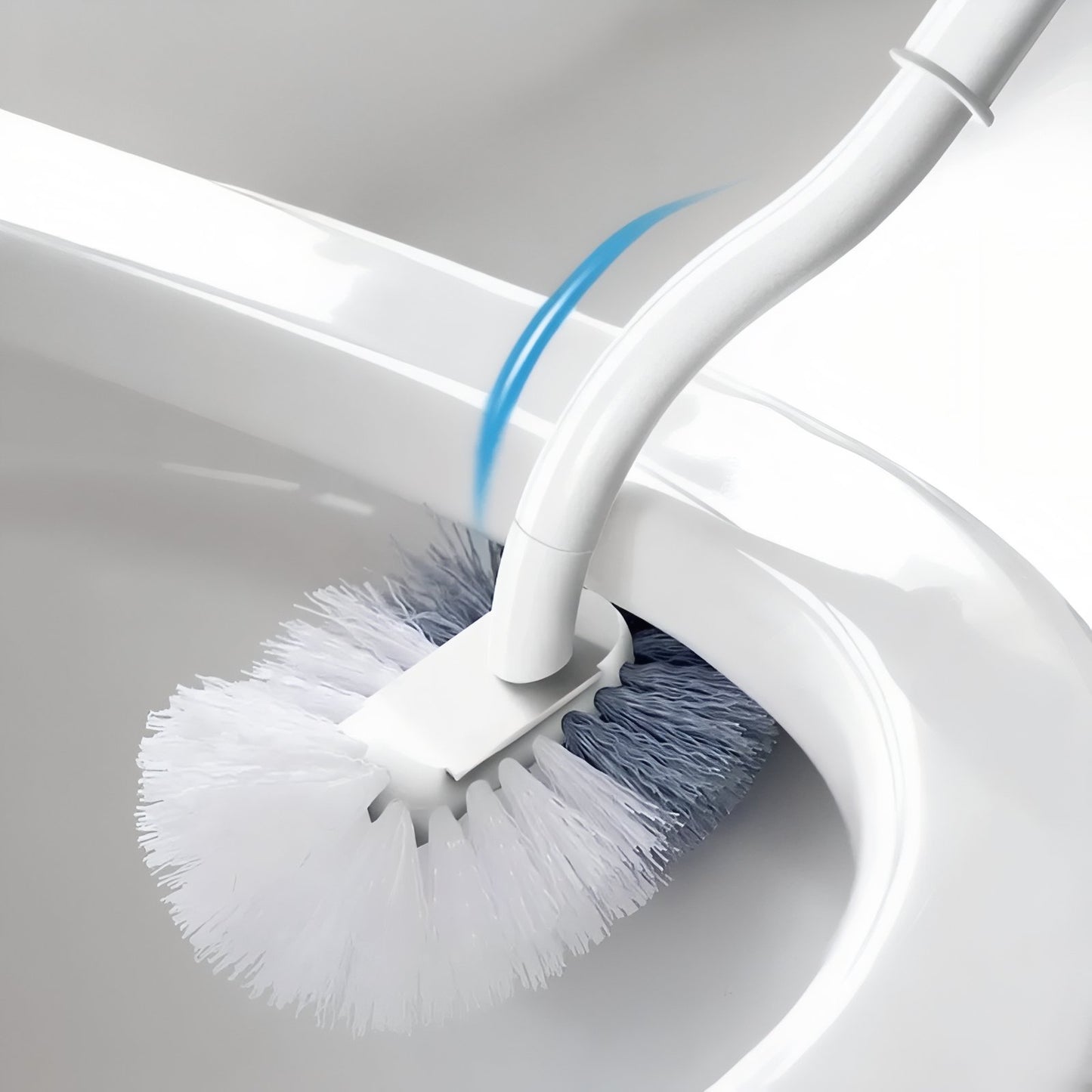 Brosse De Toilette En Silicone Avec Manche Ergonomique
