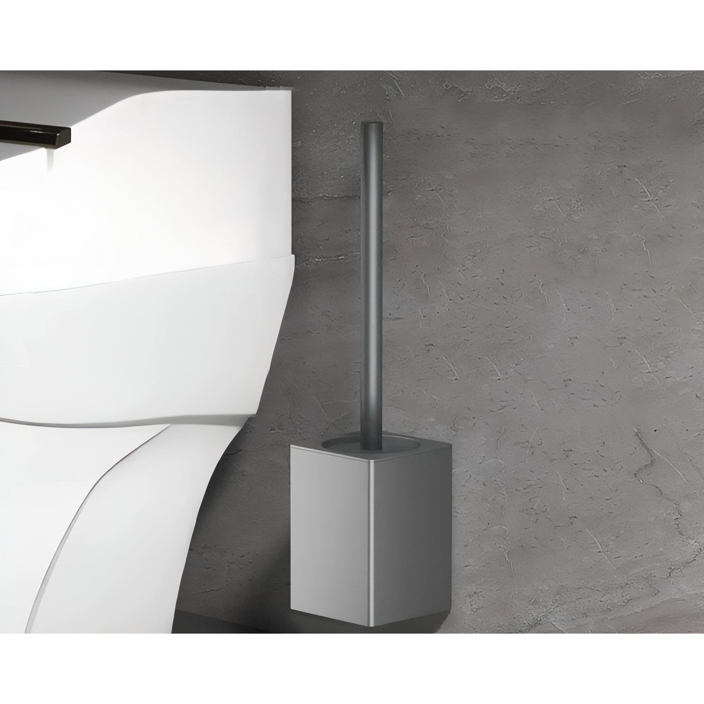 Brosse De Toilette Murale En Acier Inoxydable Carré