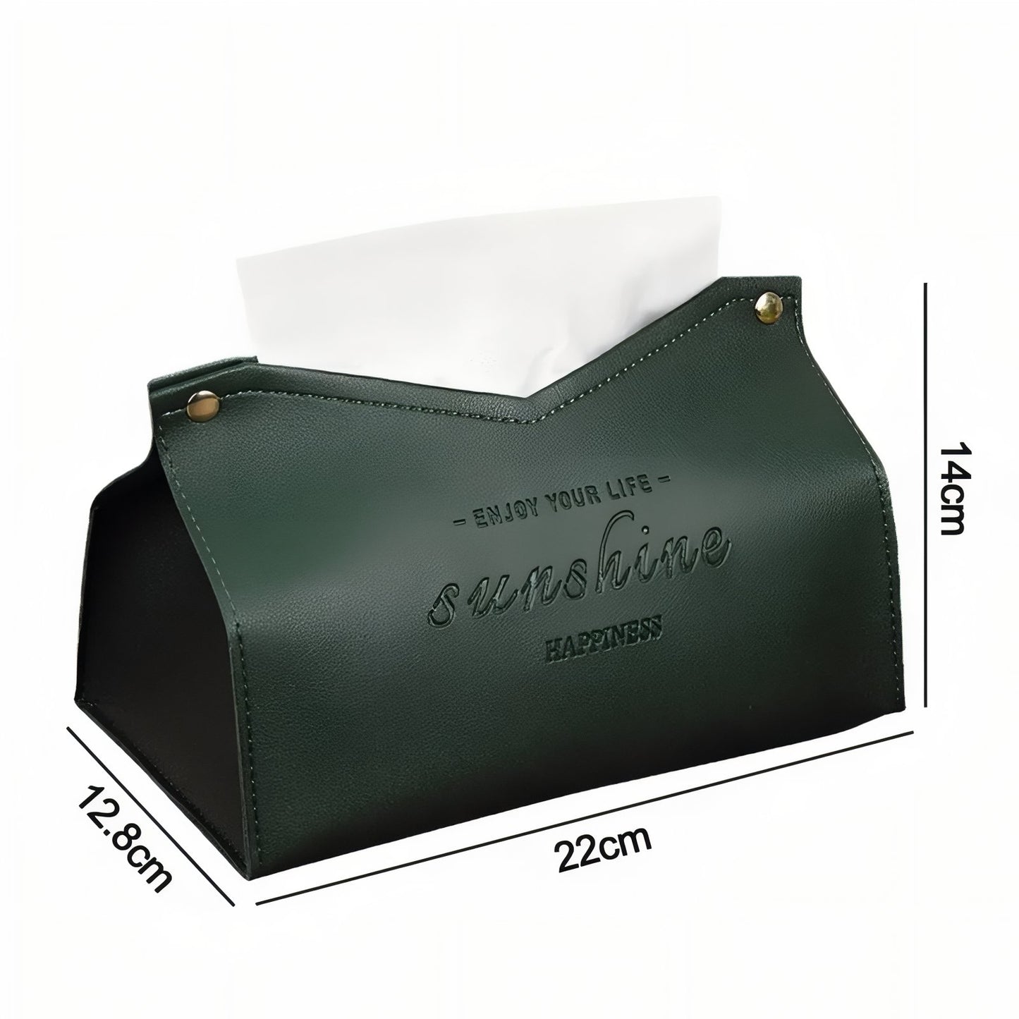 Boîte À Mouchoirs En Similicuir Avec Inscription Gravée