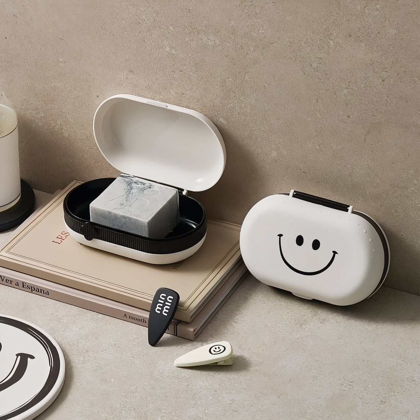 Boîte À Savon De Voyage Étanche Avec Sourire