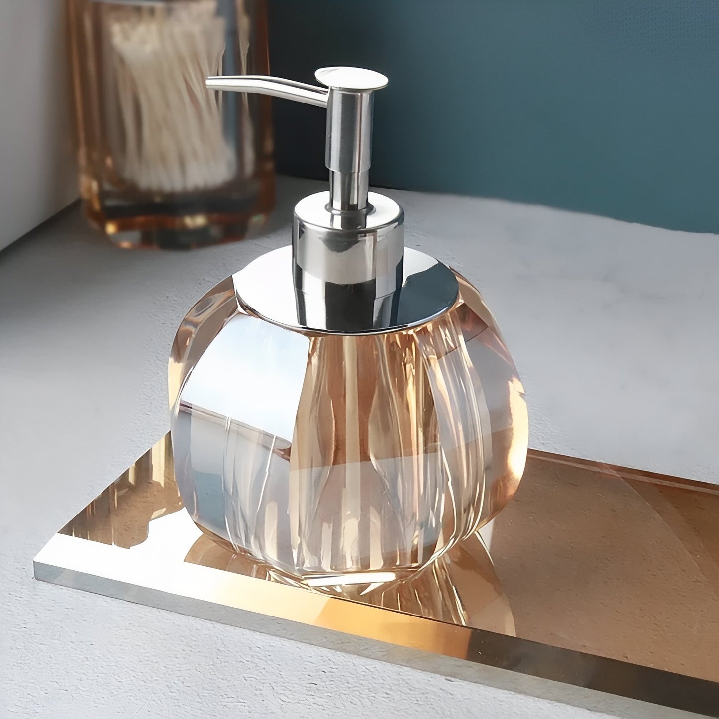 Distributeur De Savon Luxe Rond Transparent