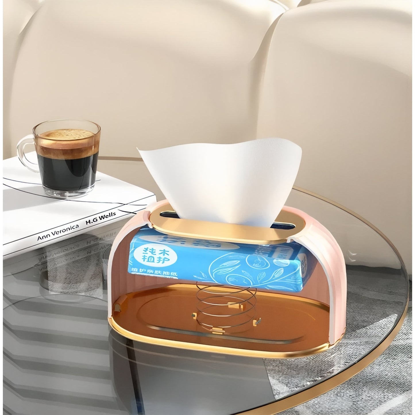 Boîte À Mouchoirs Design Élégant En Plastique Avec Finitions Modernes