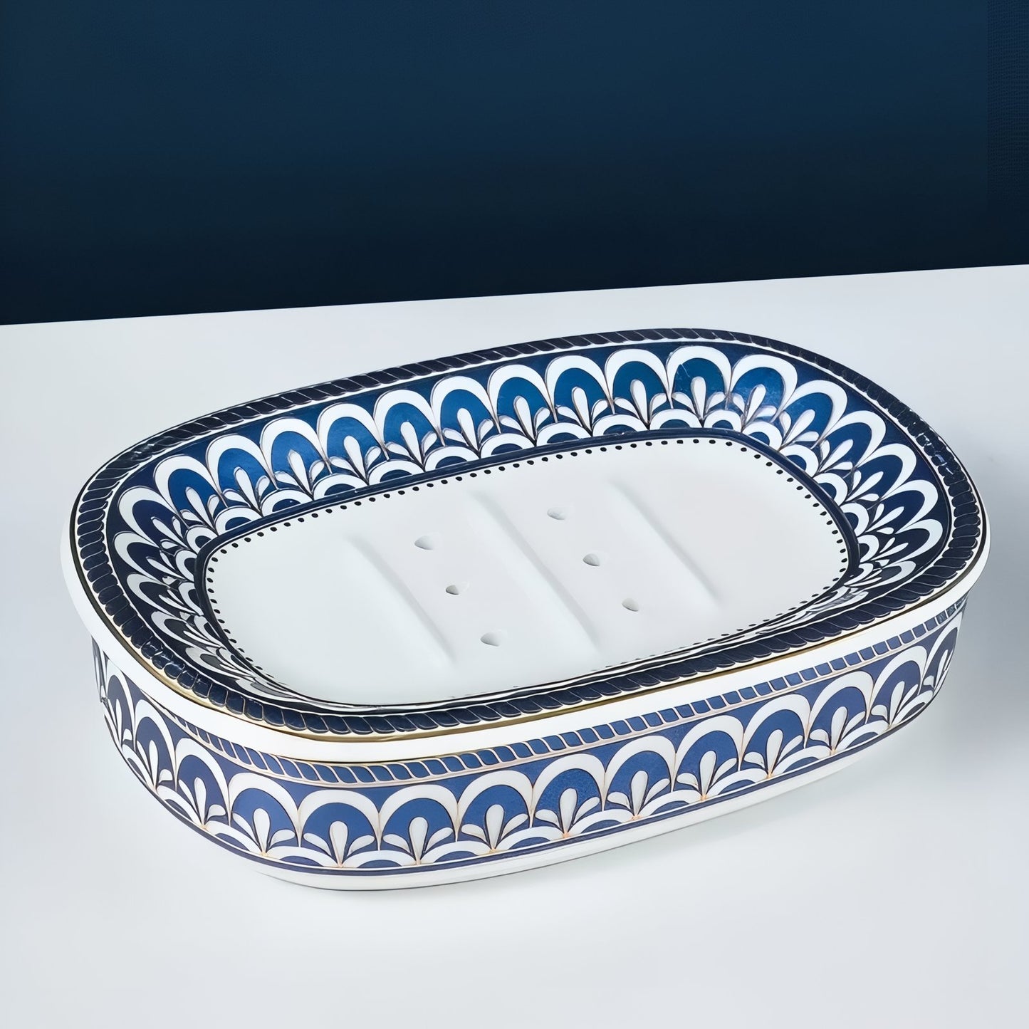 Boîte Porte-Savon En Céramique Décorative