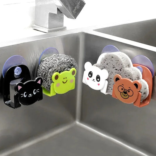 Porte Éponge Évier Design Animaux Avec Ventouse Amovible